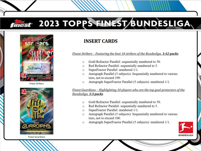 2022-23 Topps Finest Bundesliga Soccer Hobby 8 Box Case