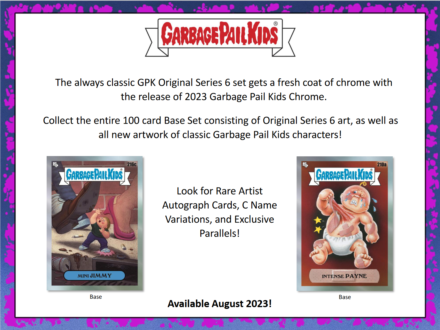 2023 Topps Garbage Pail Kids Chrome Hobby 12 Box Case