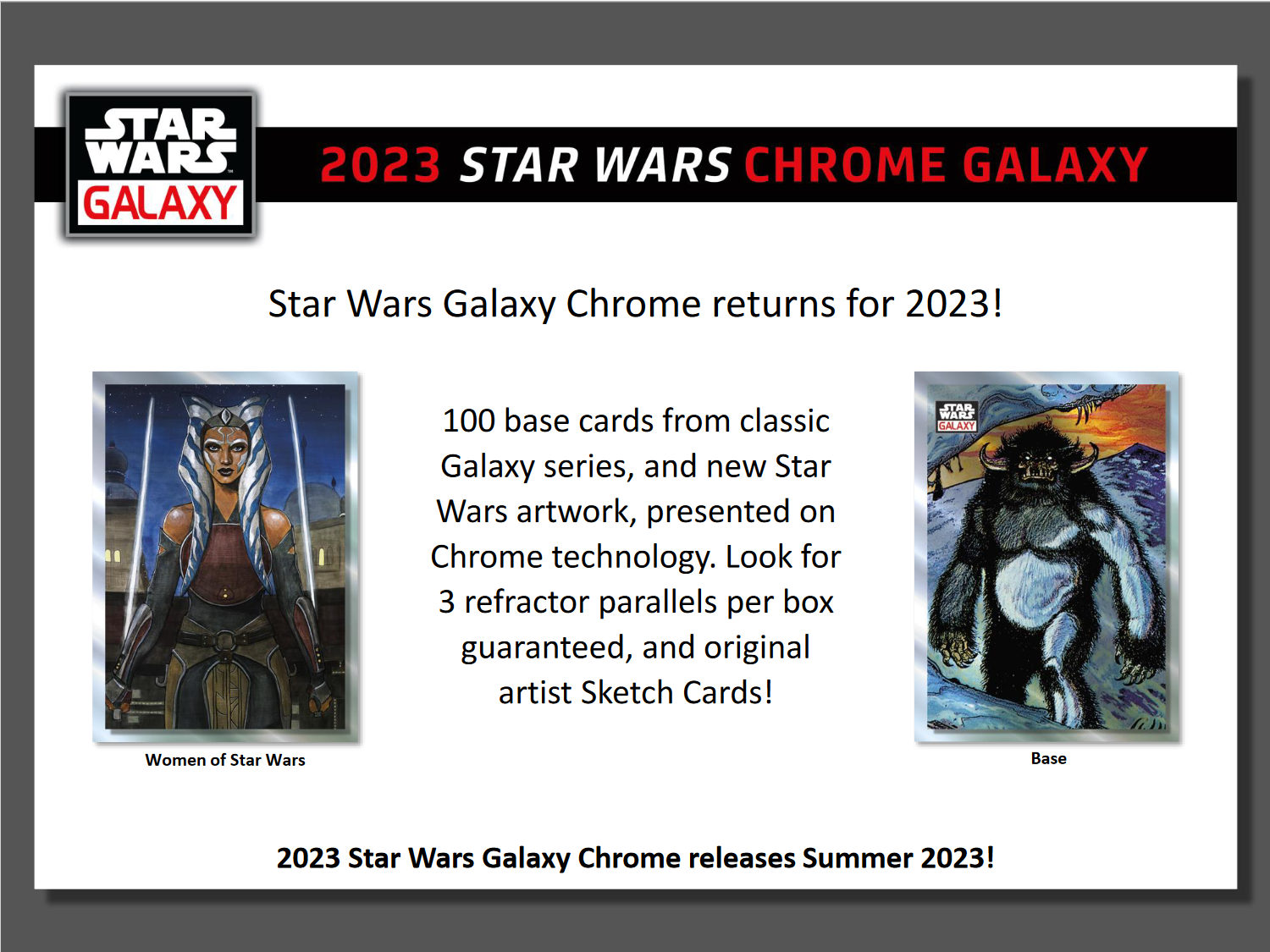 2023 Topps Star Wars Chrome Galaxy Hobby 12 Box Case
