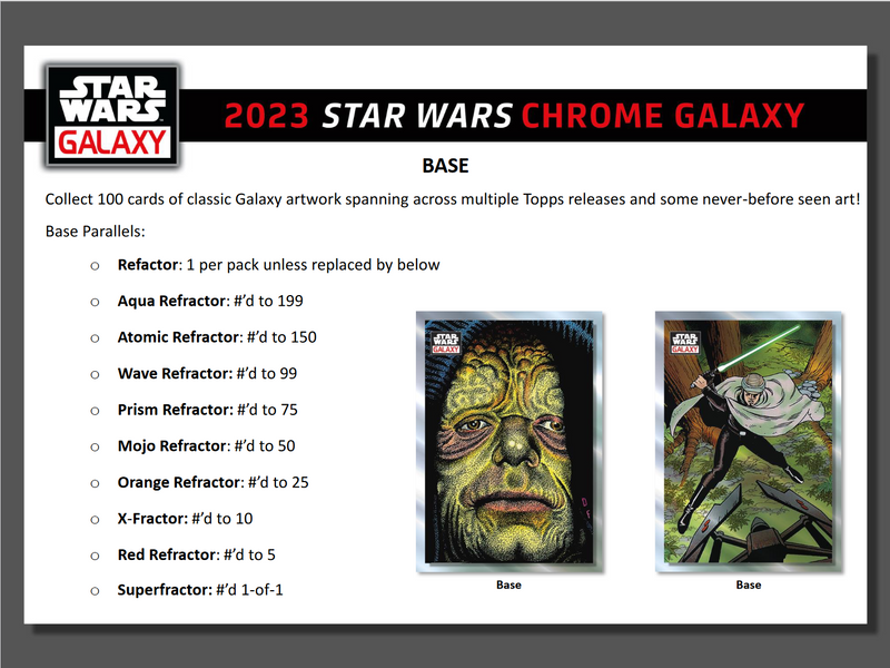 2023 Topps Star Wars Chrome Galaxy Hobby 12 Box Case