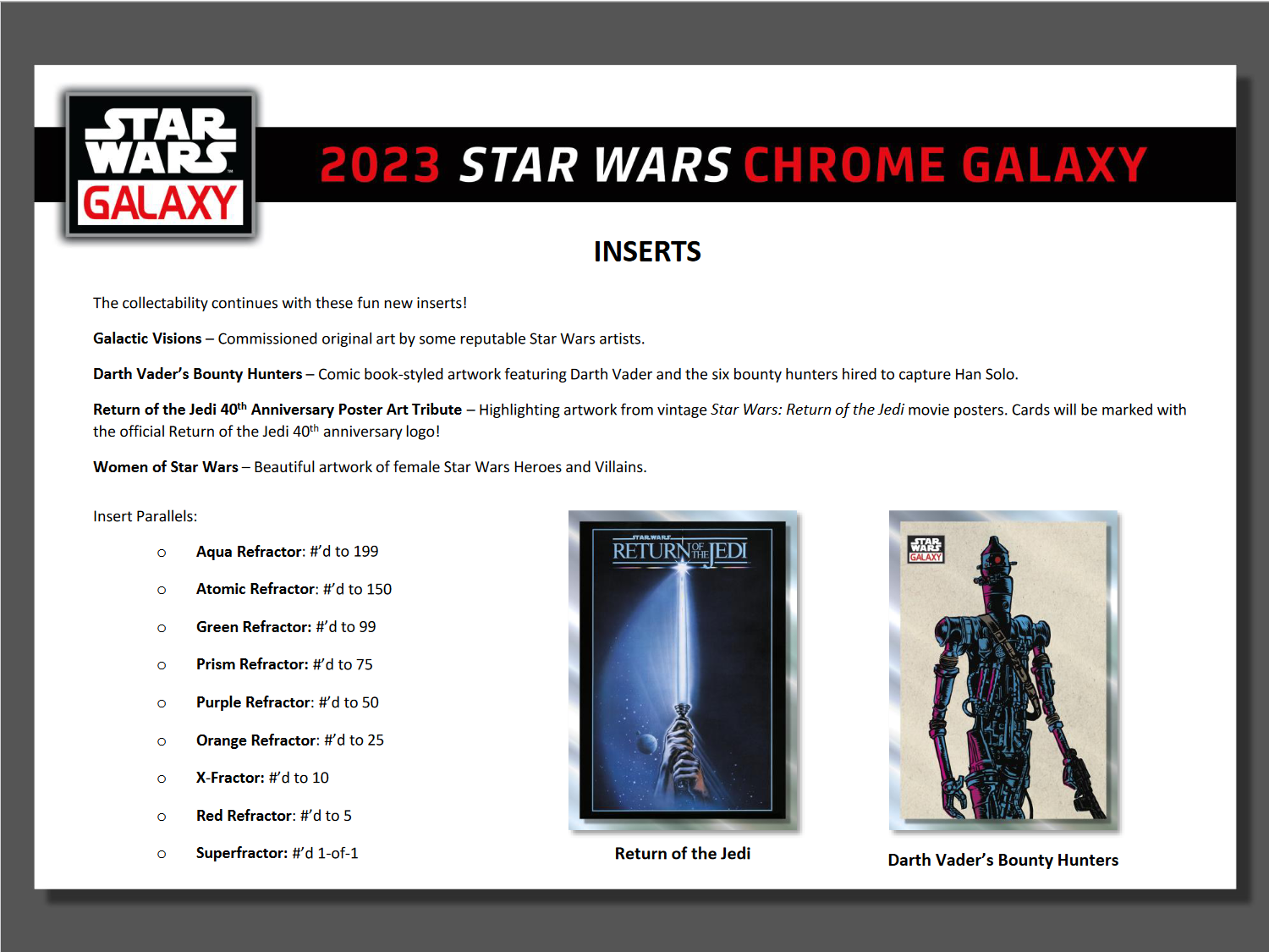 2023 Topps Star Wars Chrome Galaxy Hobby 12 Box Case