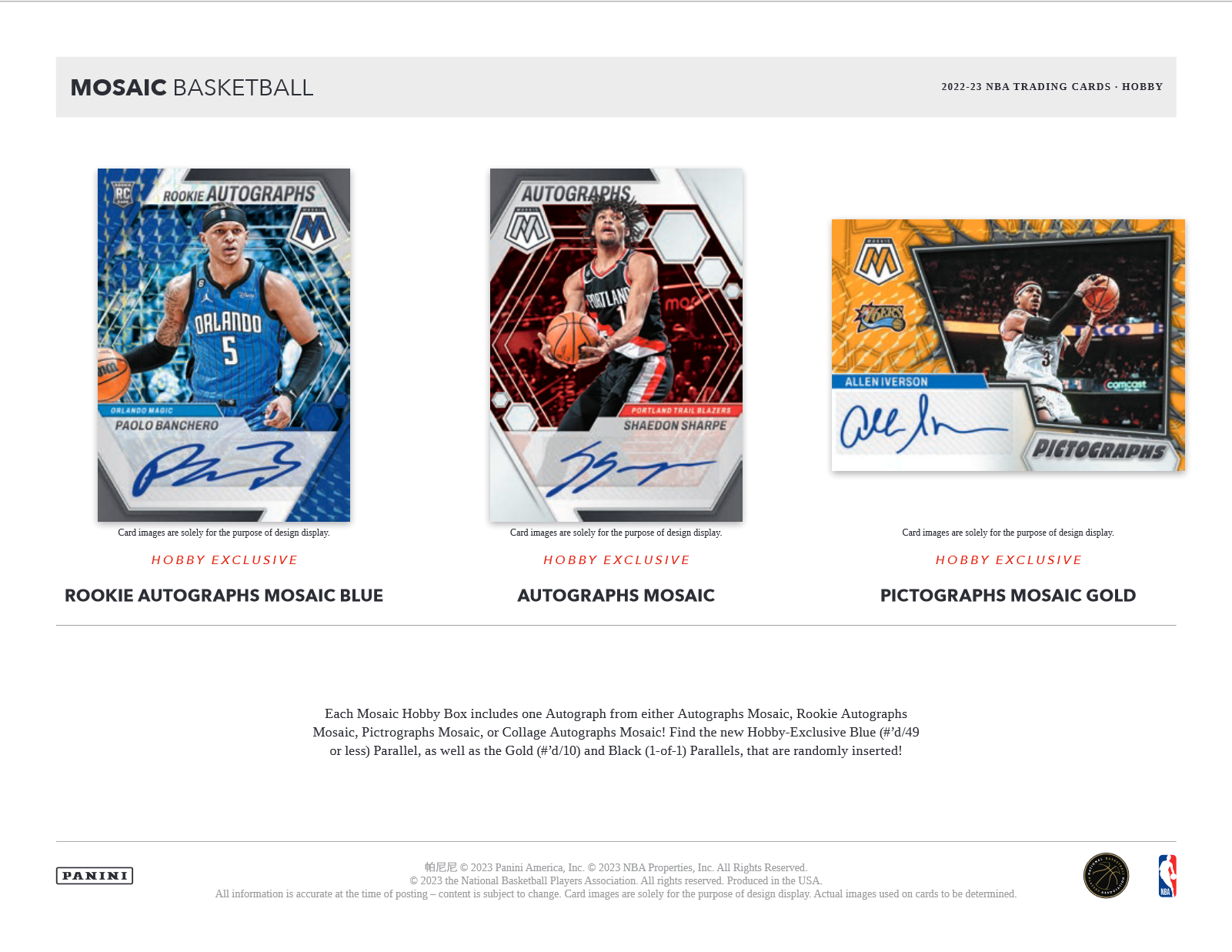 2022-23 Panini Mosaic Basketball Hobby Box