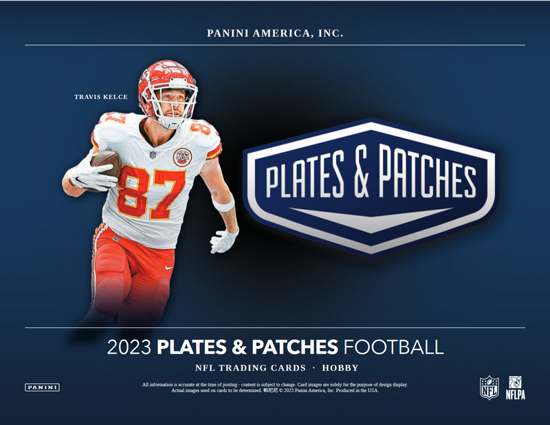 2023 Panini Plates & Patches Football Hobby 12 Box Case