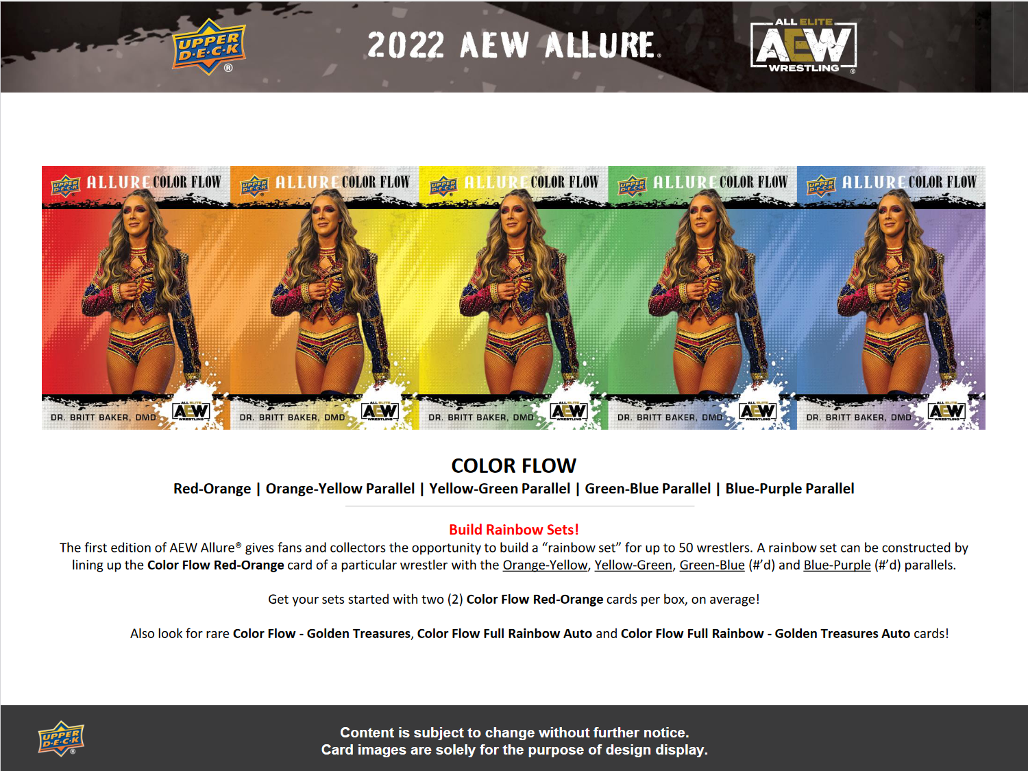 2022 Upper Deck AEW Allure Wrestling Hobby 10 Box Case [Contact Us To Order]