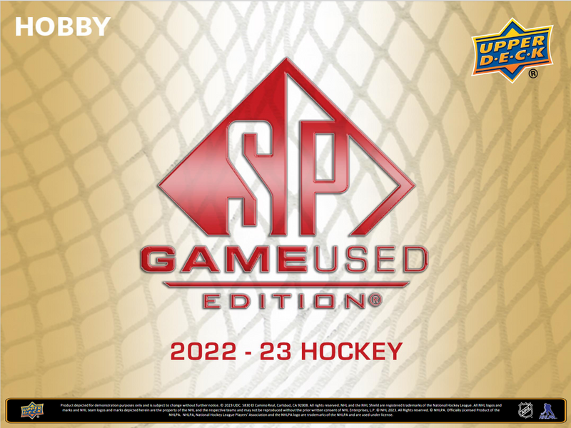 2022-23 Upper Deck SP Game Used Hockey Hobby 18 Box Case [Contact Us To Order]