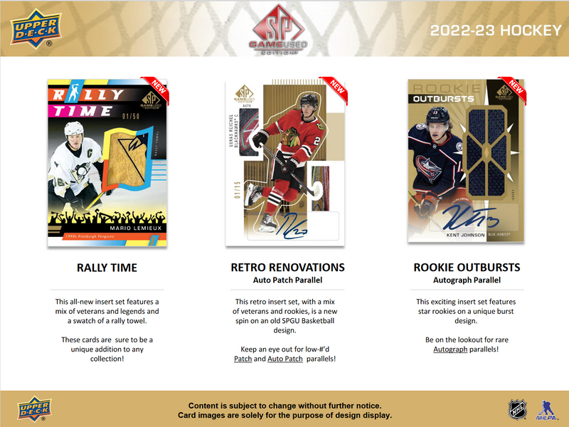 2022-23 Upper Deck SP Game Used Hockey Hobby Box [Contact Us To Order]