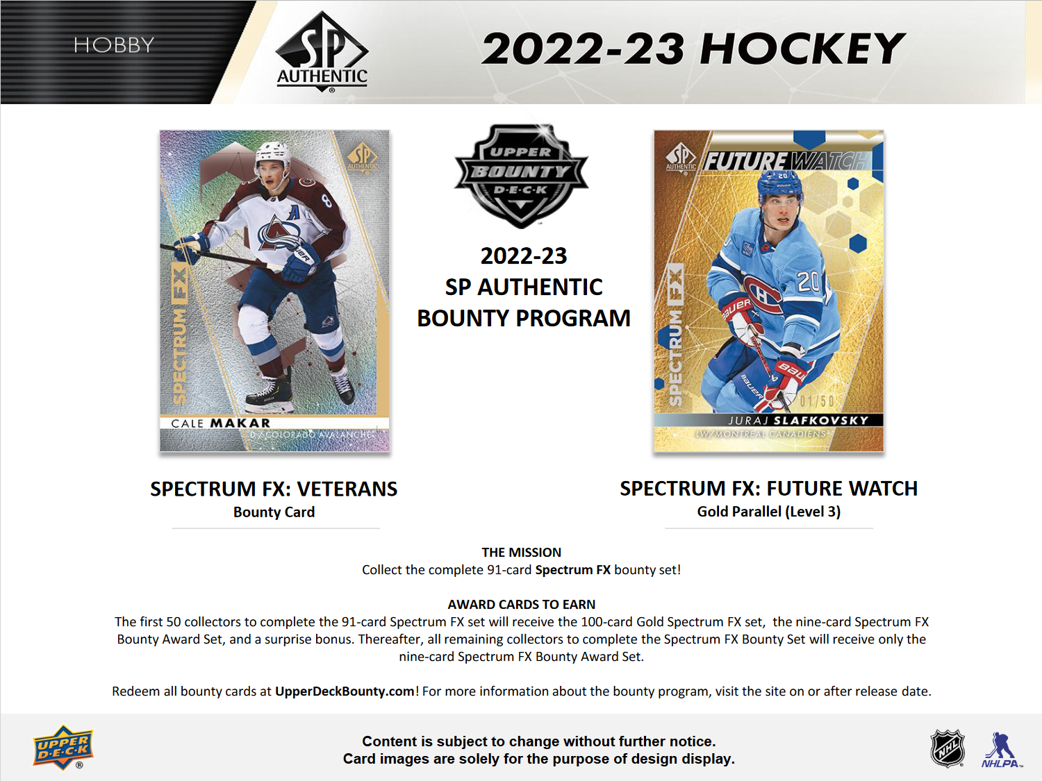2022-23 Upper Deck SP Authentic Hockey Hobby Box [Contact Us to Order]