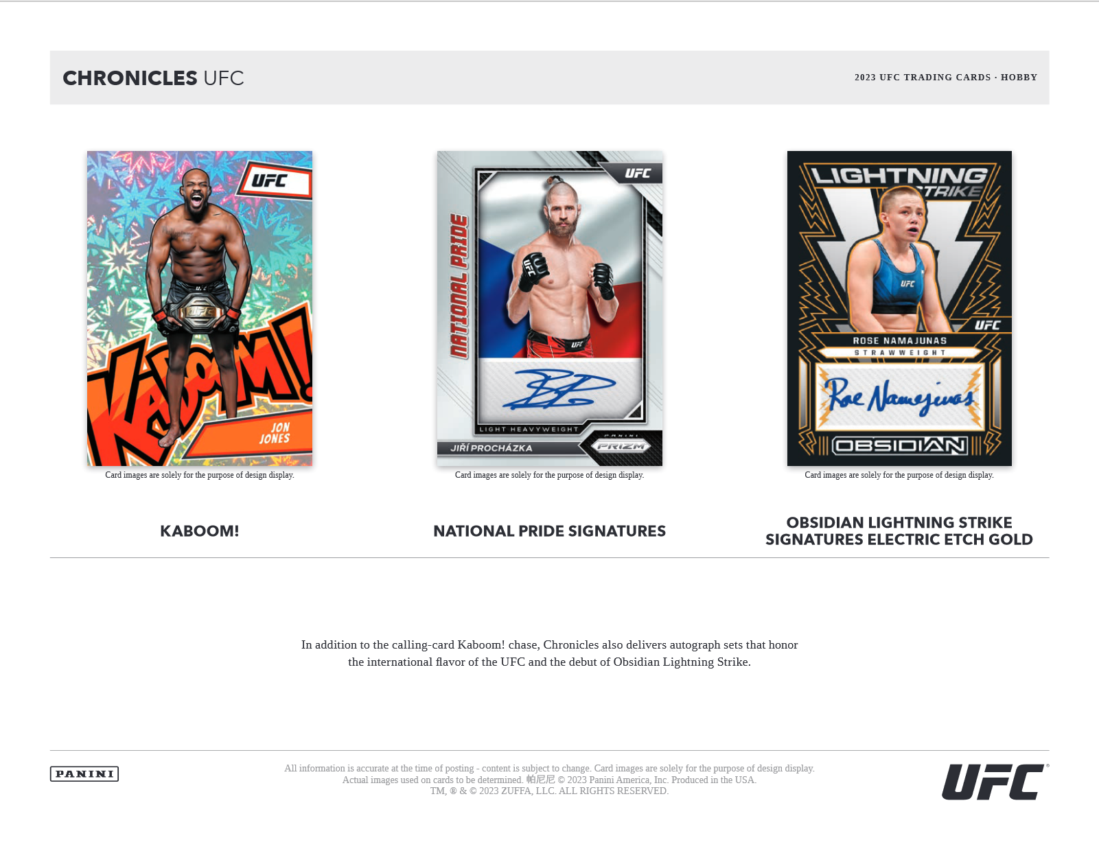 2023 Panini Chronicles UFC Hobby 12 Box Case