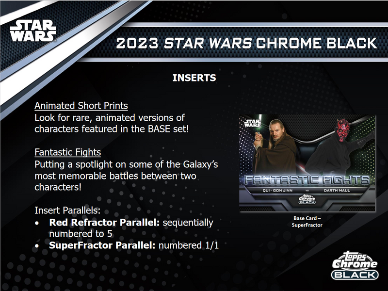 2023 Topps Star Wars Chrome Black Hobby 12 Box Case