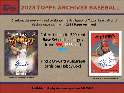 2023 Topps Archives Baseball Hobby 10 Box Case