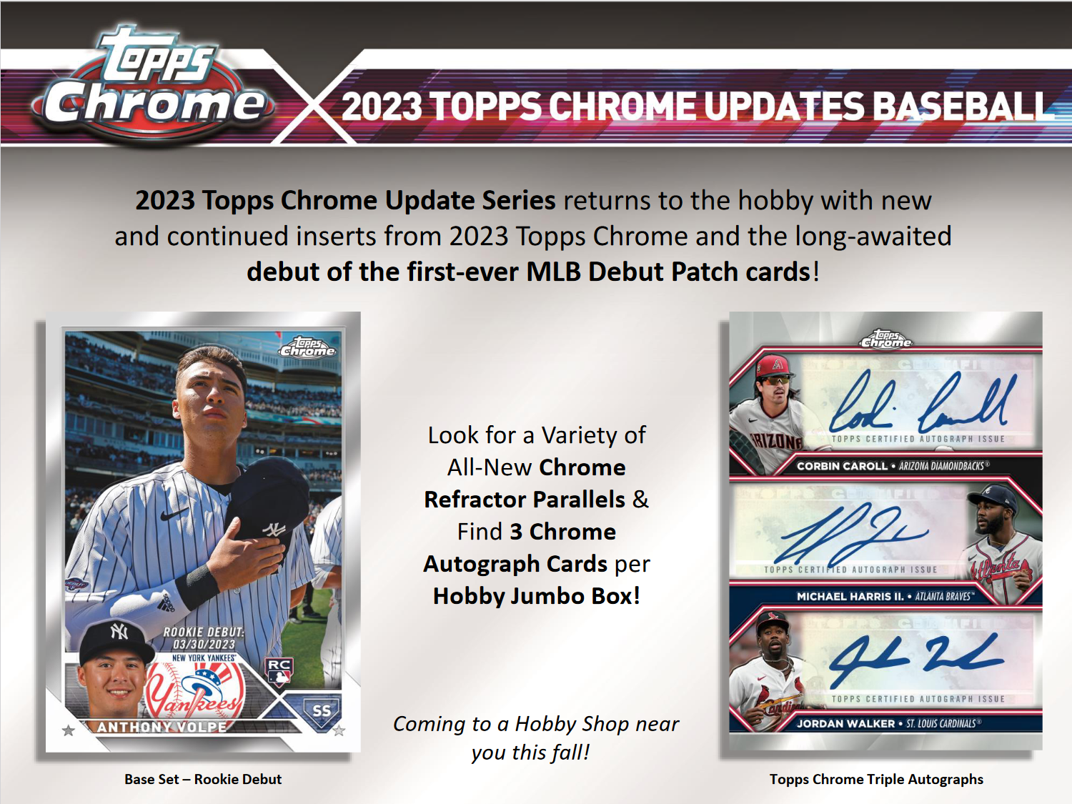 2023 Topps Chrome Update Series Baseball Jumbo Box