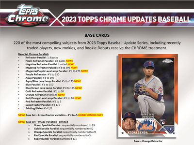2023 Topps Chrome Update Series Baseball Jumbo 8 Box Case