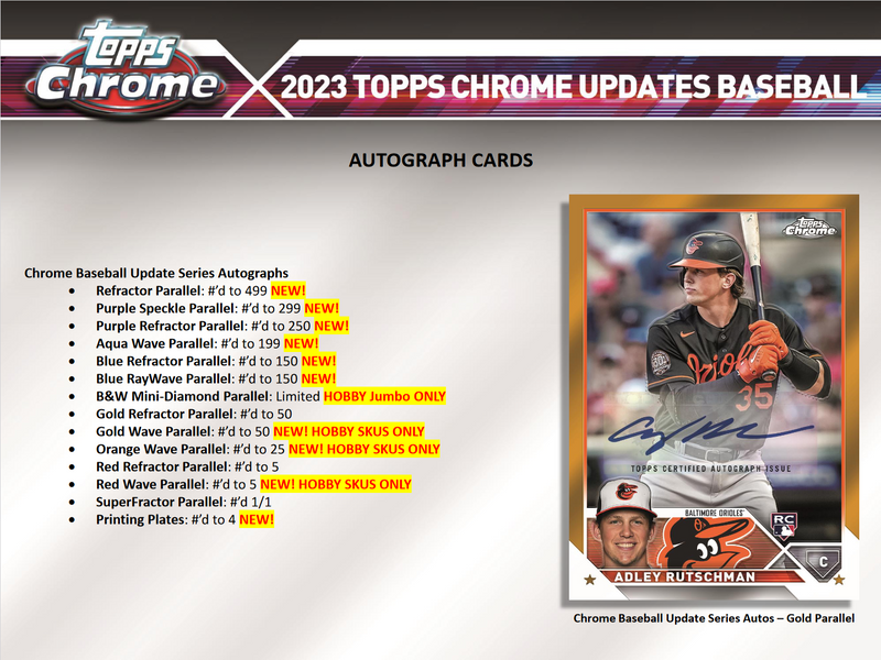2023 Topps Chrome Update Series Baseball Jumbo 8 Box Case