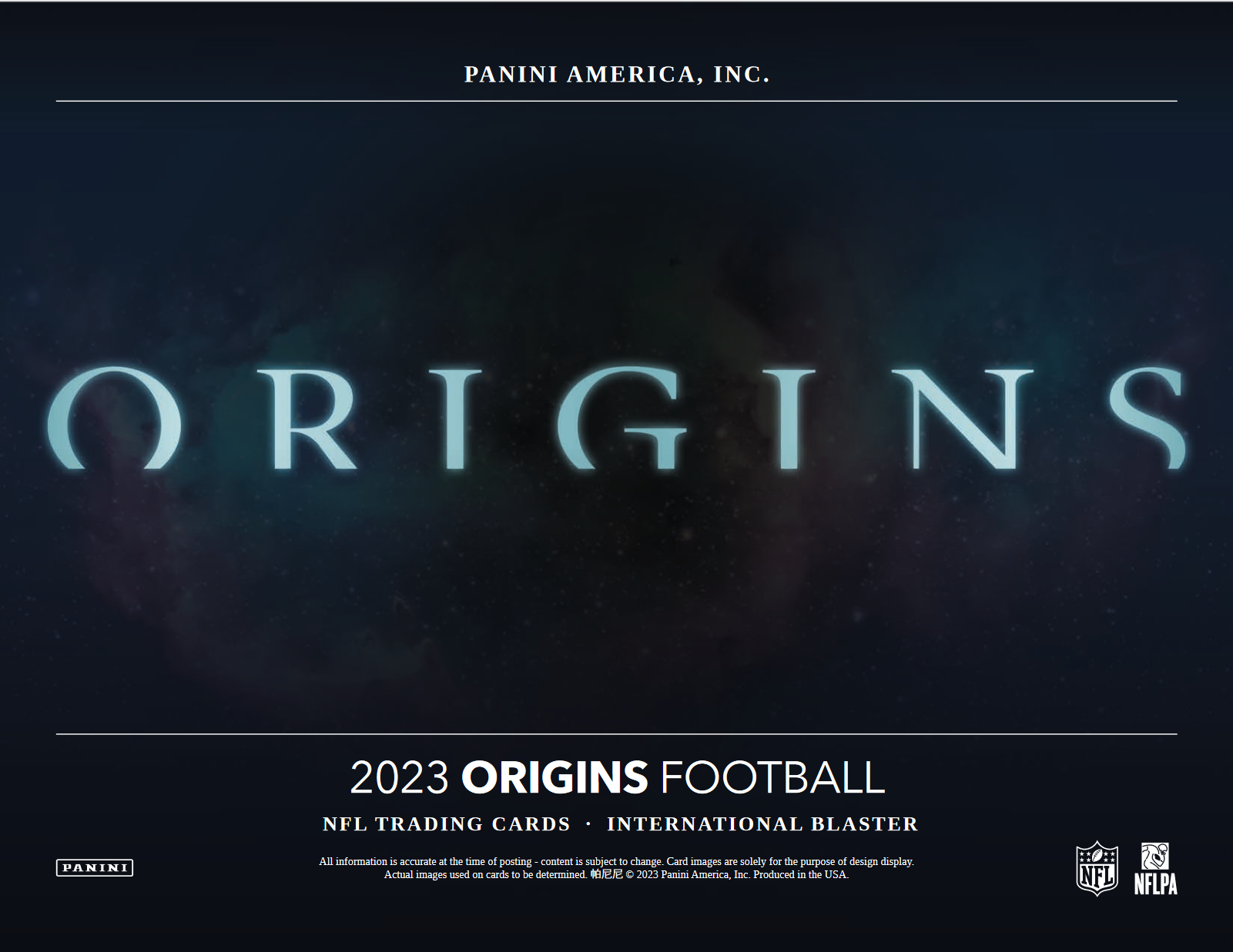 2023 Panini Origins Football International Blaster Box