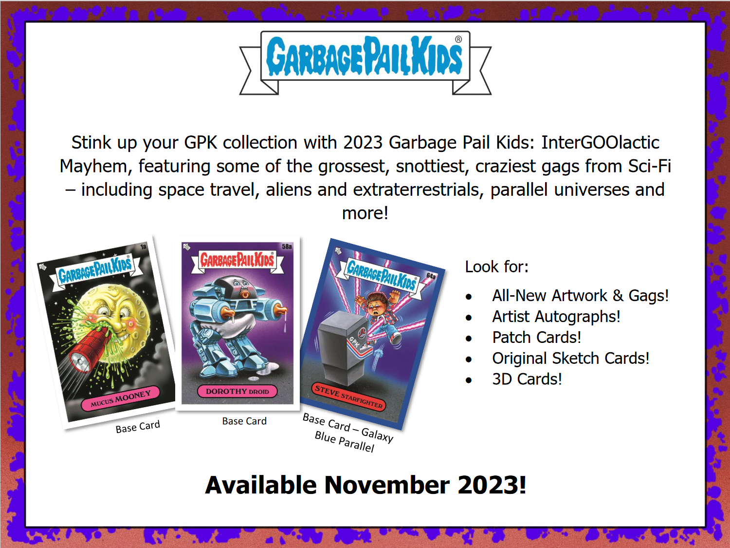 2023 Topps Garbage Pail Kids: InterGOOlactic Mayhem Collector's Edition 8 Box Case