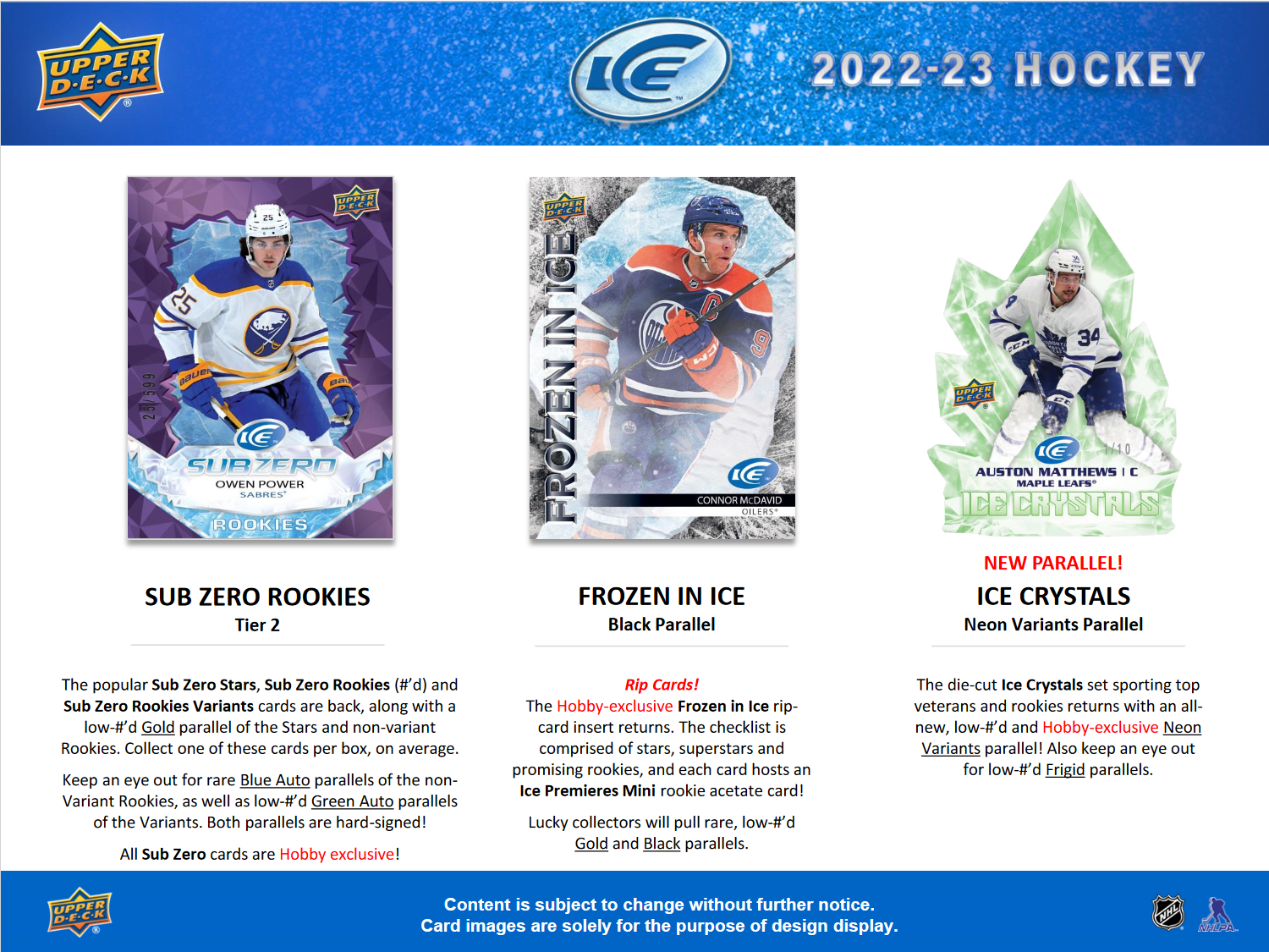 2022-23 Upper Deck Ice Hockey Hobby Box [Contact Us To Order]