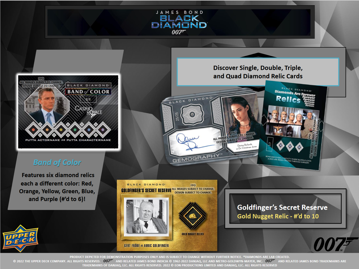 Upper Deck James Bond 007 Black Diamond Hobby 10 Box Case [Contact Us To Order]