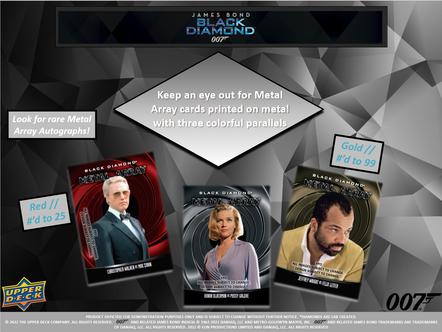 Upper Deck James Bond 007 Black Diamond Hobby 10 Box Case [Contact Us To Order]