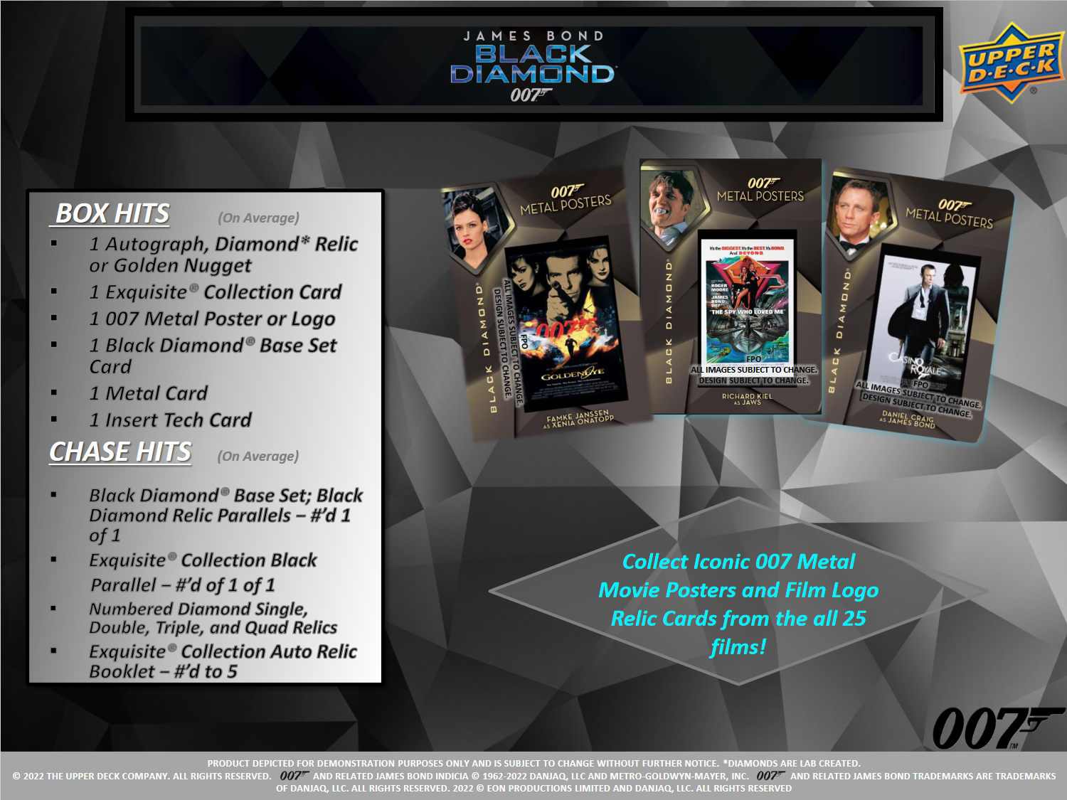Upper Deck James Bond 007 Black Diamond Hobby Box [Contact Us To Order]