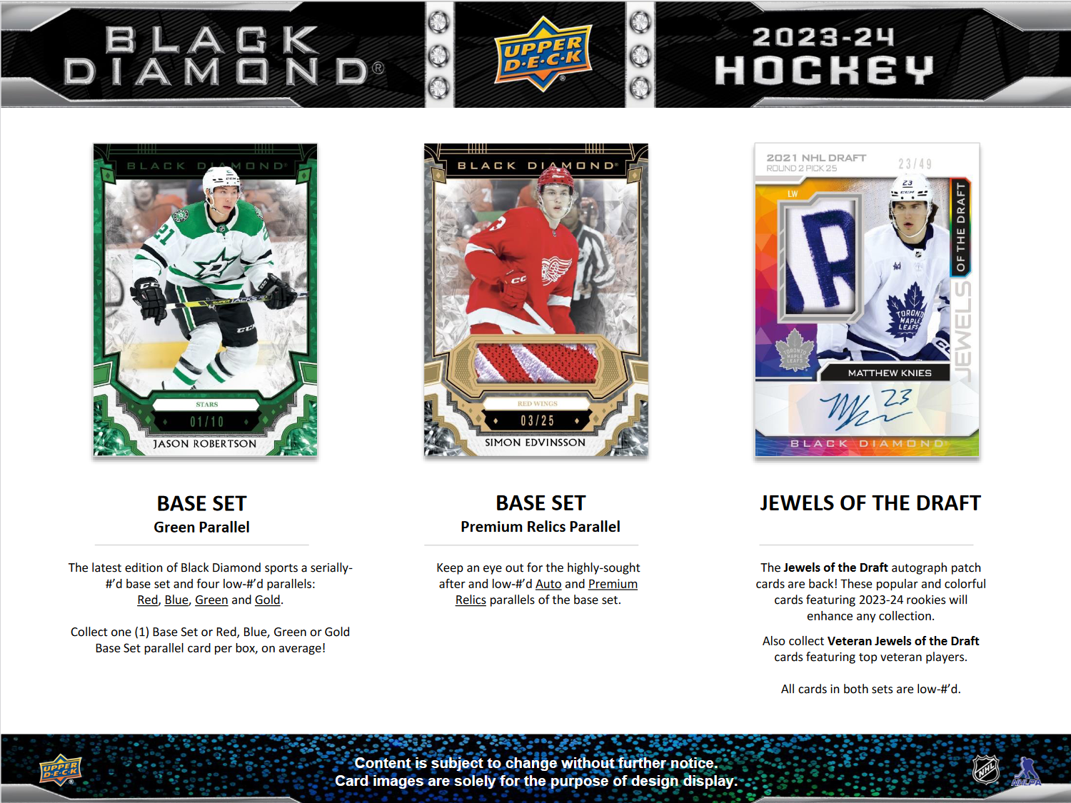 2023-24 Upper Deck Black Diamond Hockey Hobby 5 Box Case [Contact Us To Order]