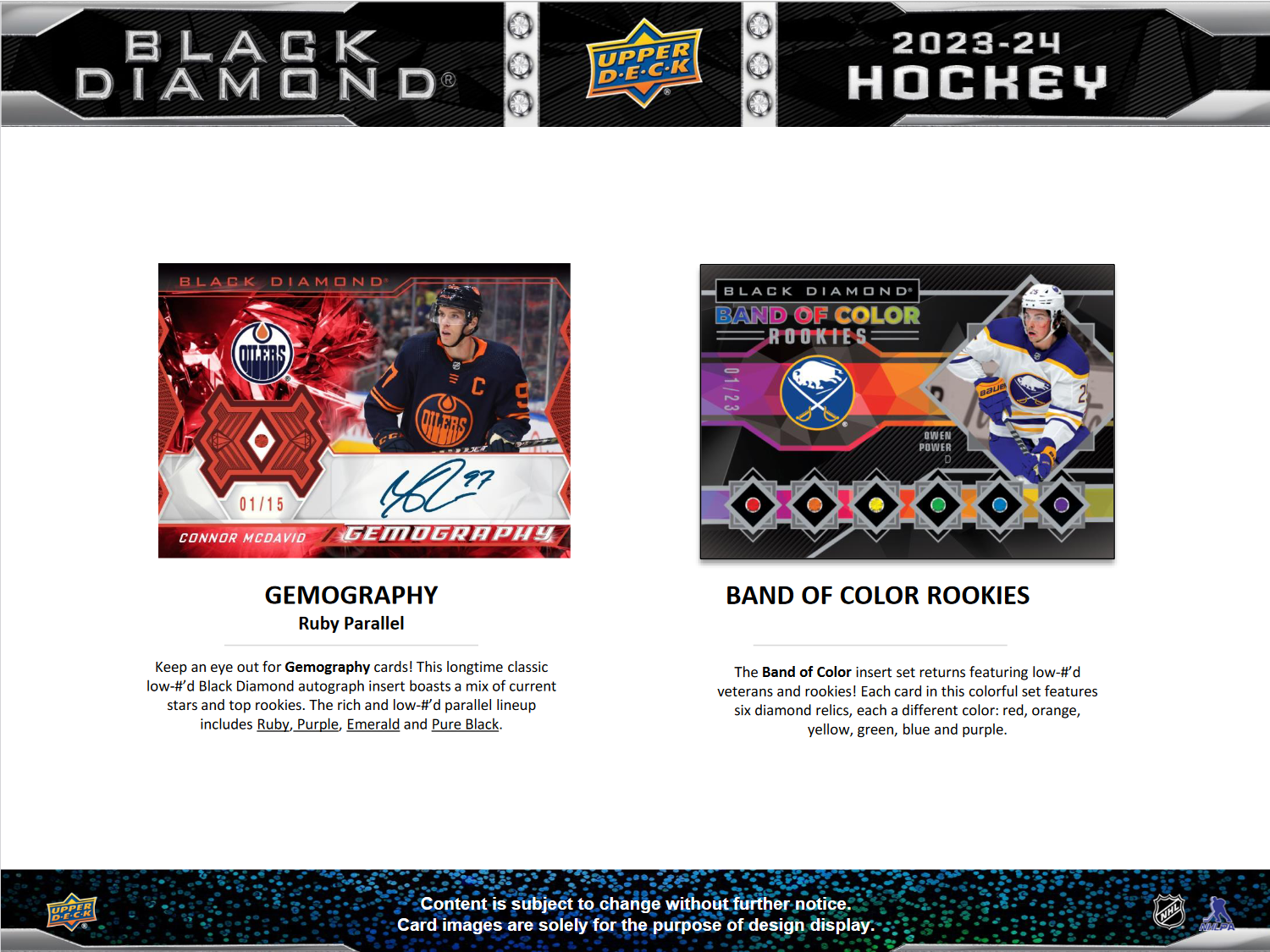 2023-24 Upper Deck Black Diamond Hockey Hobby Box [Contact Us To Order]