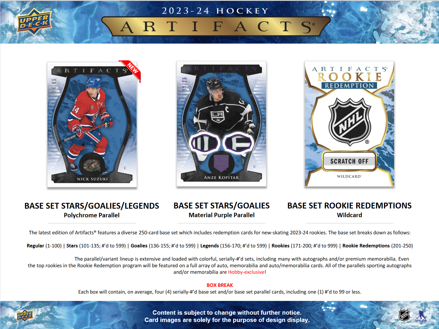 2023-24 Upper Deck Artifacts Hockey Hobby 10 Box Case