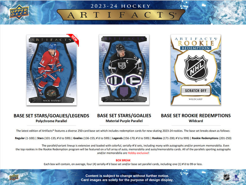 2023-24 Upper Deck Artifacts Hockey Hobby Box