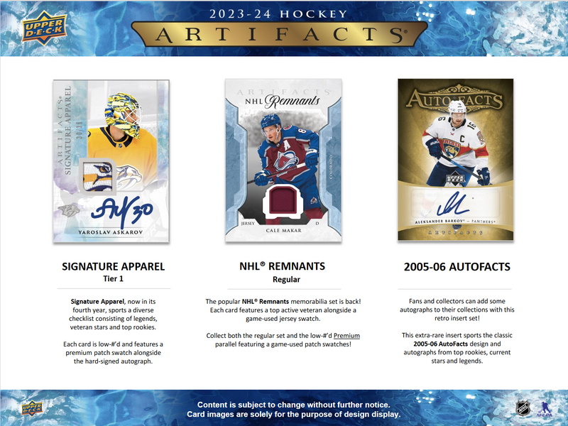2023-24 Upper Deck Artifacts Hockey Hobby Box