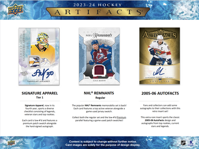 2023-24 Upper Deck Artifacts Hockey Hobby Box [Contact Us To Order]