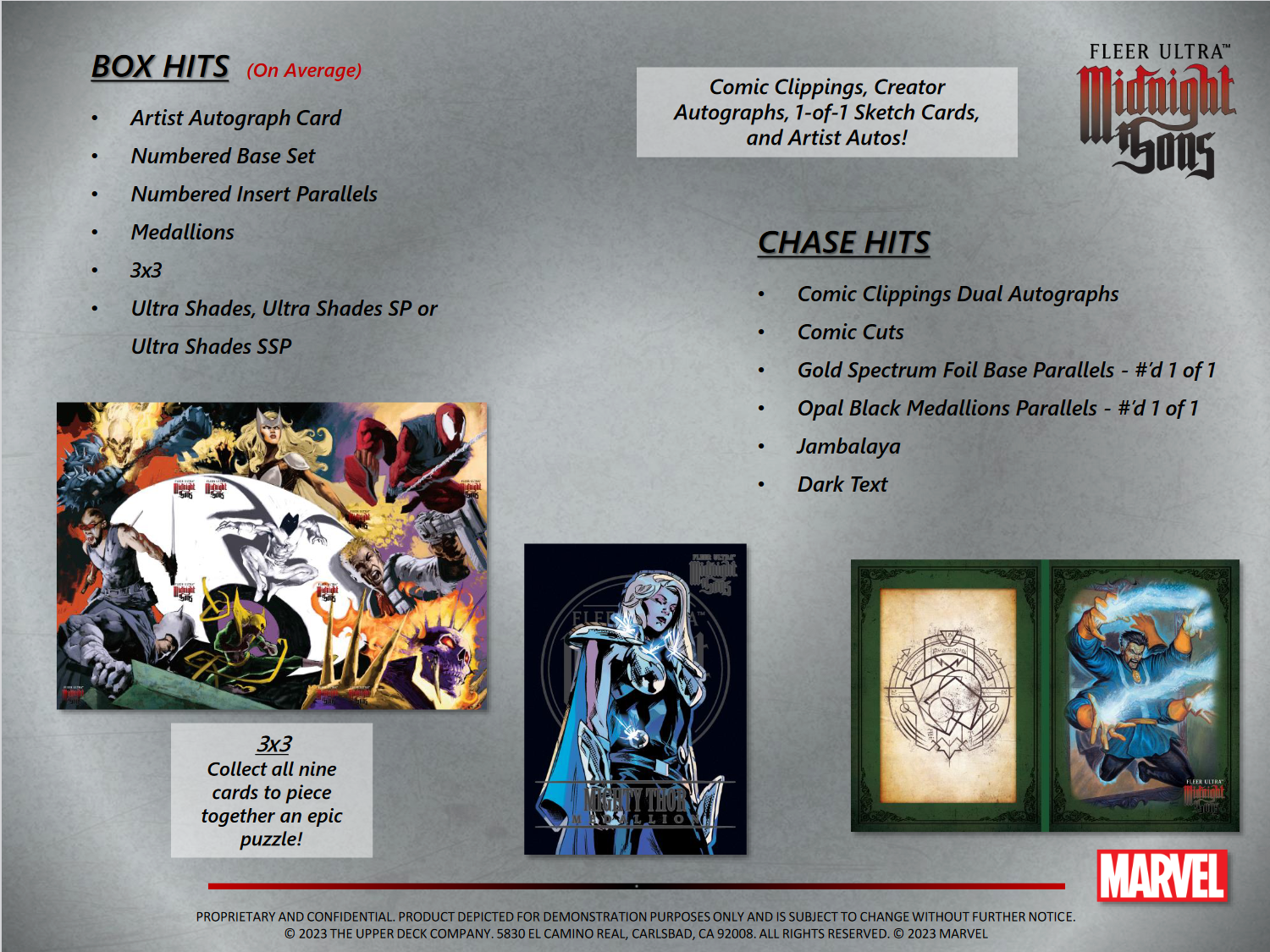 2023 Upper Deck Fleer Ultra Marvel Midnight Sons Hobby Box [Contact Us To Order]