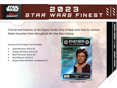 2023 Topps Star Wars Finest Hobby 8 Box Case