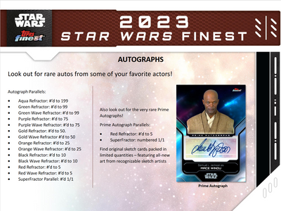 2023 Topps Star Wars Finest Hobby Box