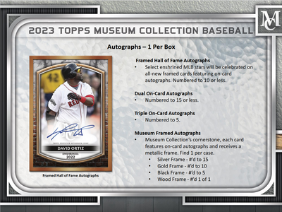 2023 Topps Museum Collection Baseball Hobby 12 Box Case