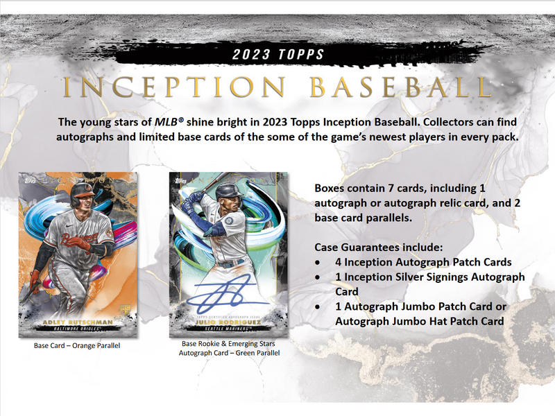 2023 Topps Inception Baseball Hobby 16 Box Case