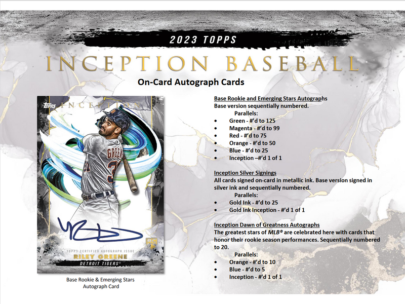 2023 Topps Inception Baseball Hobby 16 Box Case