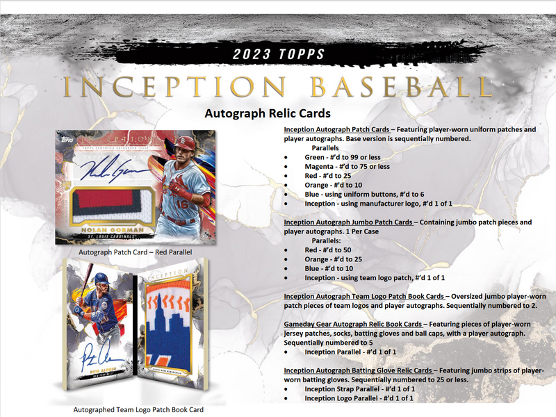 2023 Topps Inception Baseball Hobby 16 Box Case