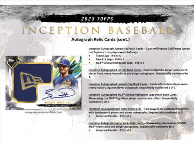 2023 Topps Inception Baseball Hobby 16 Box Case