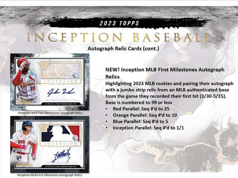 2023 Topps Inception Baseball Hobby 16 Box Case