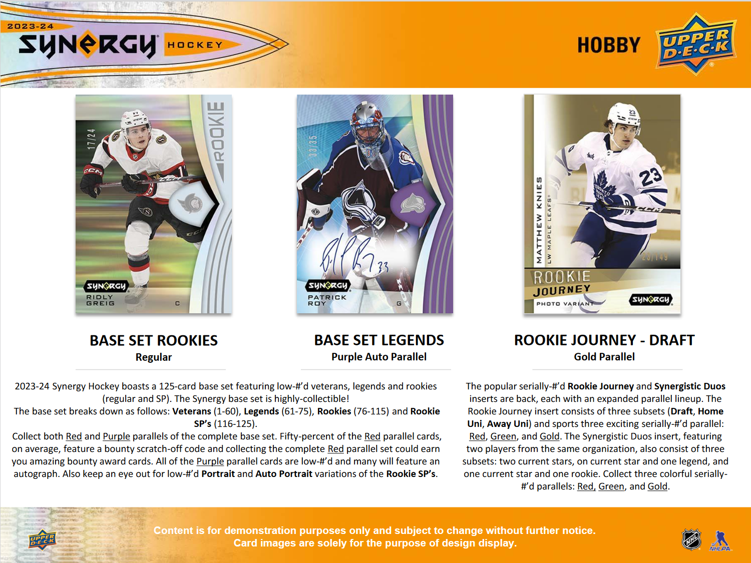 2023-24 Upper Deck Synergy Hockey Hobby Box [Contact Us To Order]