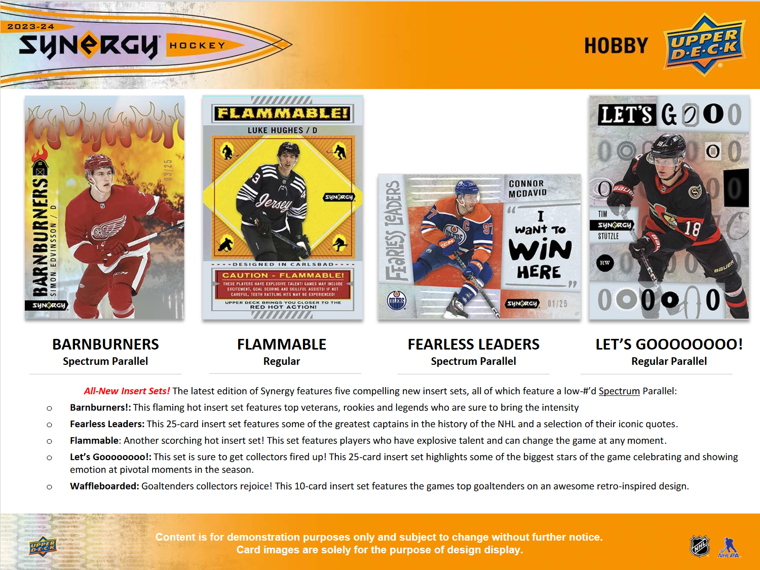 2023-24 Upper Deck Synergy Hockey Hobby 16 Box Case [Contact Us To Order]