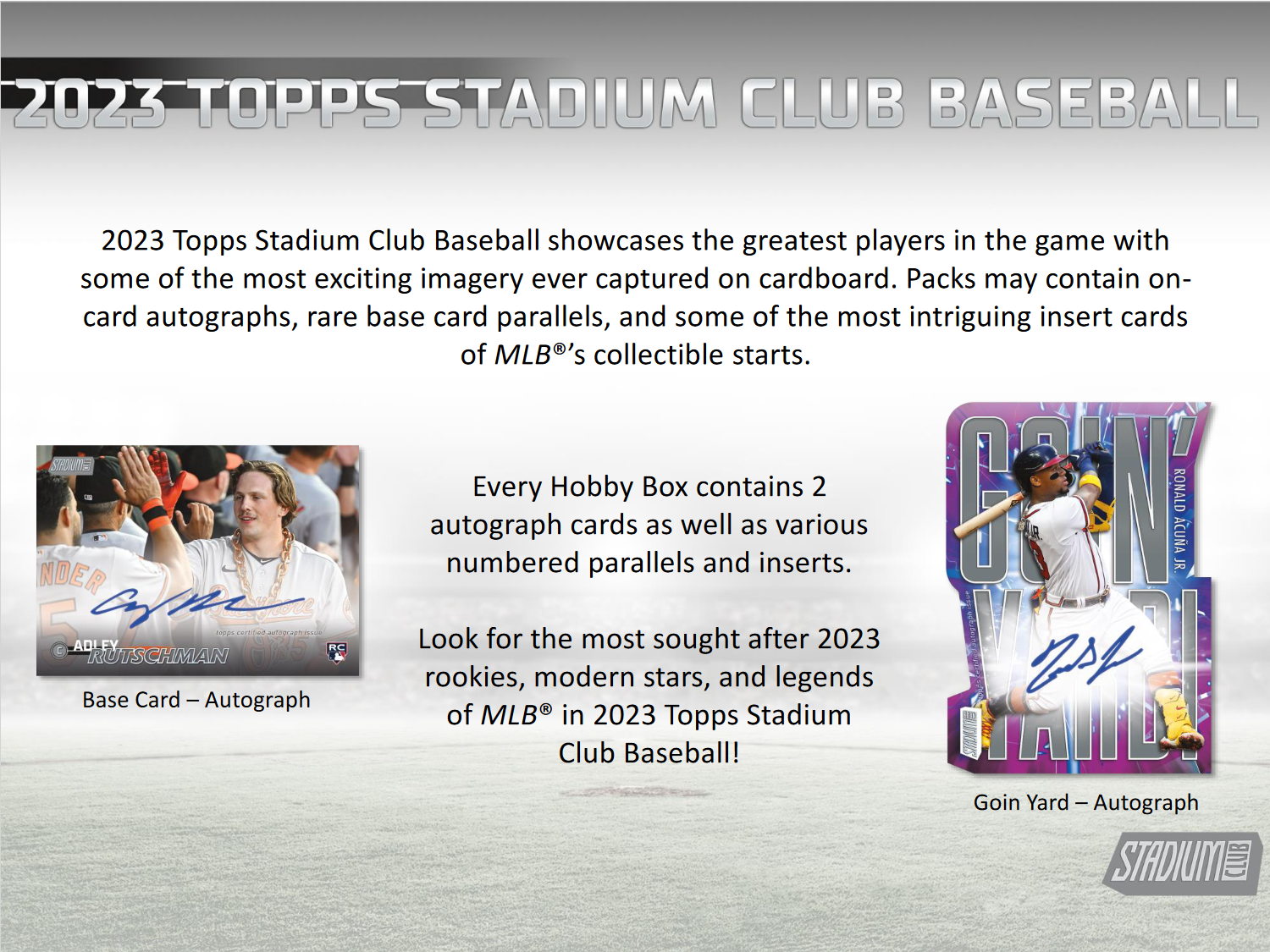 2023 Topps Stadium Club Baseball Hobby 16 Box Case