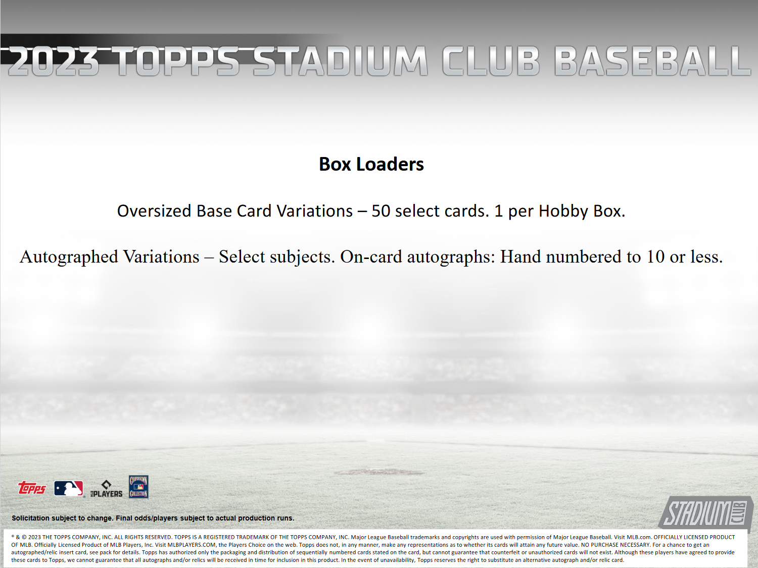 2023 Topps Stadium Club Baseball Hobby Box