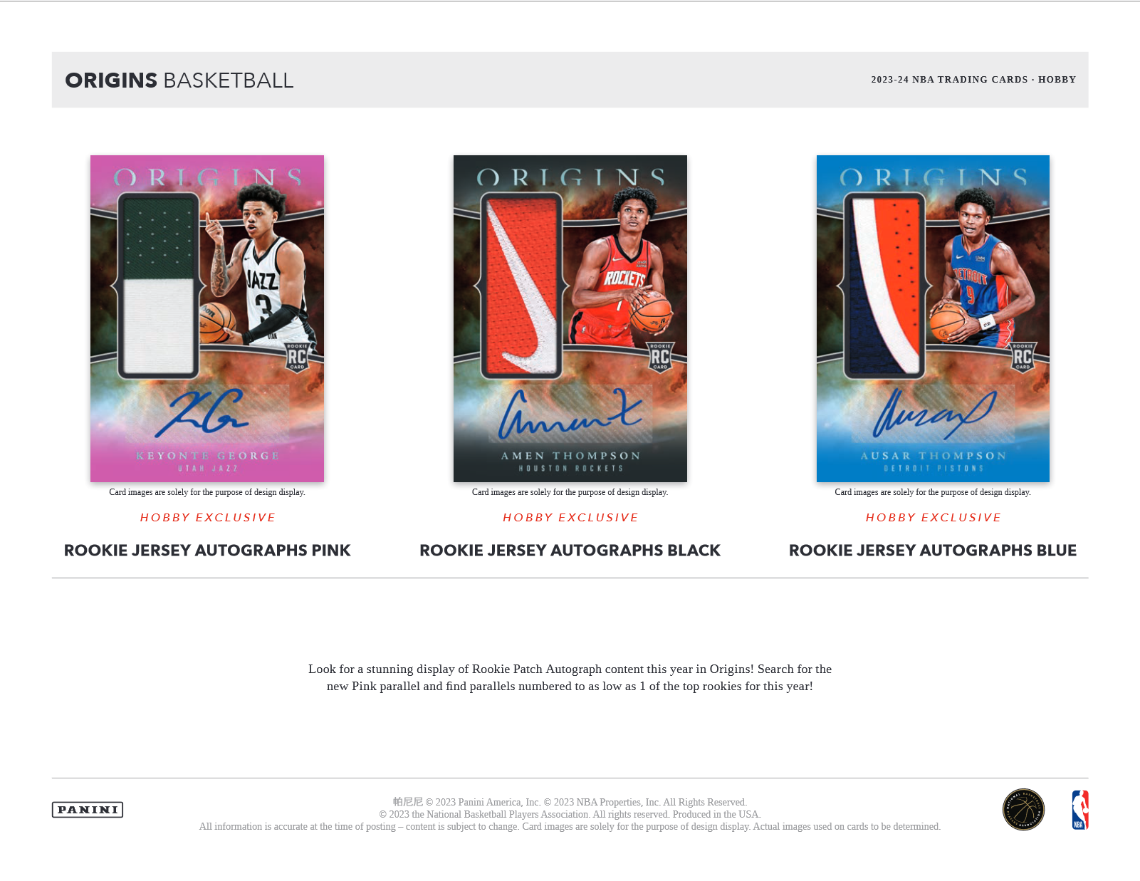 2023-24 Panini Origins Basketball Hobby Box