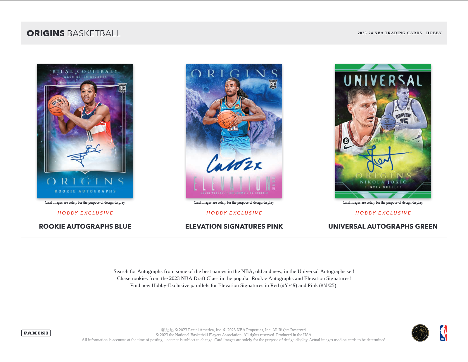 2023-24 Panini Origins Basketball Hobby Box