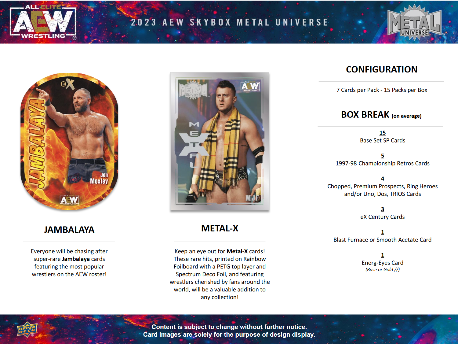 2023 Upper Deck AEW Skybox Metal Universe Hobby Box [Contact Us To Order]