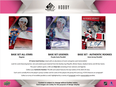 2023-24 Upper Deck SP Game Used Hockey Hobby Box [Contact Us To Order]