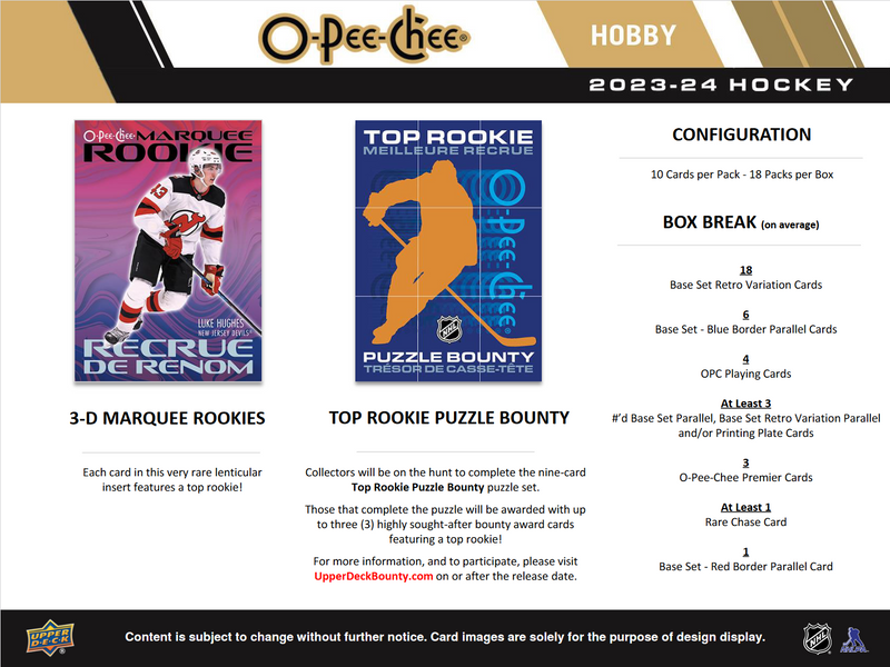 2023-24 O-Pee-Chee Hockey Hobby Box [Contact Us To Order]