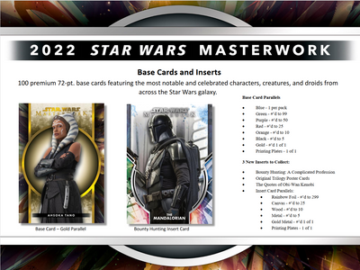 2022 Topps Star Wars Masterwork Hobby 8 Box Case