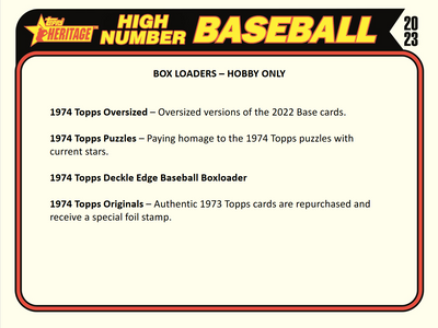 2023 Topps Heritage HIGH Number Baseball Hobby Box