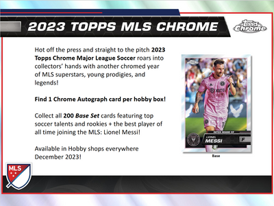 2023 Topps Chrome Major League Soccer Hobby 12 Box Case
